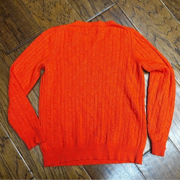 J. Crew Orange Cable Knit Crew Neck Sweater - Picture 5 of 5